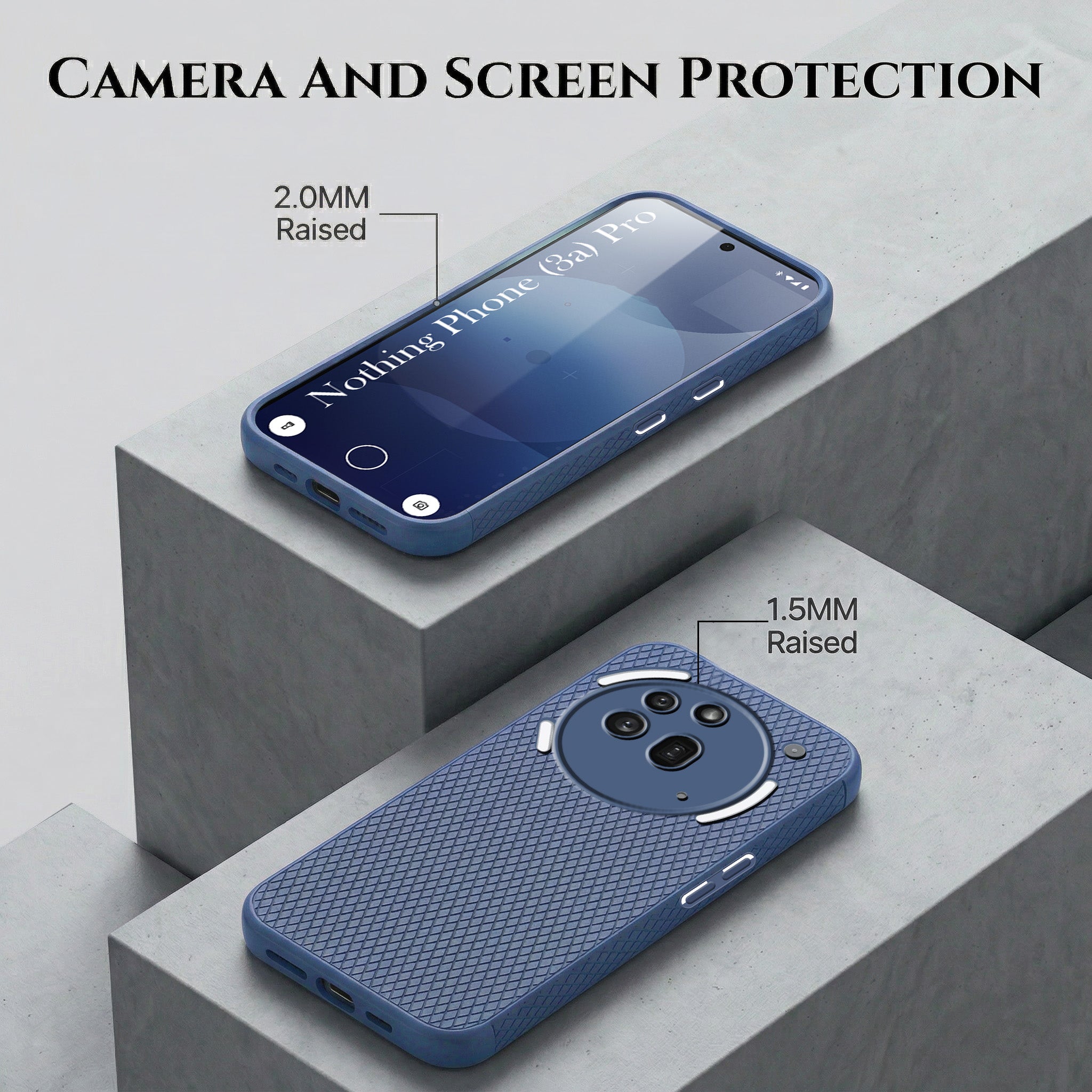 For Nothing Phone 3A Pro 5G Combo with Back Cover and 9H Tempered Glass (Liquid Silicone | Camera Protection | Oleophobic Coating Screen Glass)