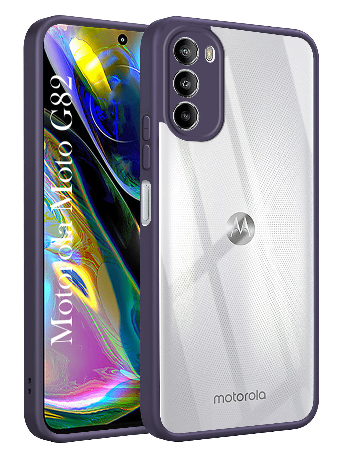 For Motorola Moto G82 5G Back Cover Case Ultra-Hybrid (Lifetime Anti Yellow | Anti Scratch | Crystal Clear Shockproof)