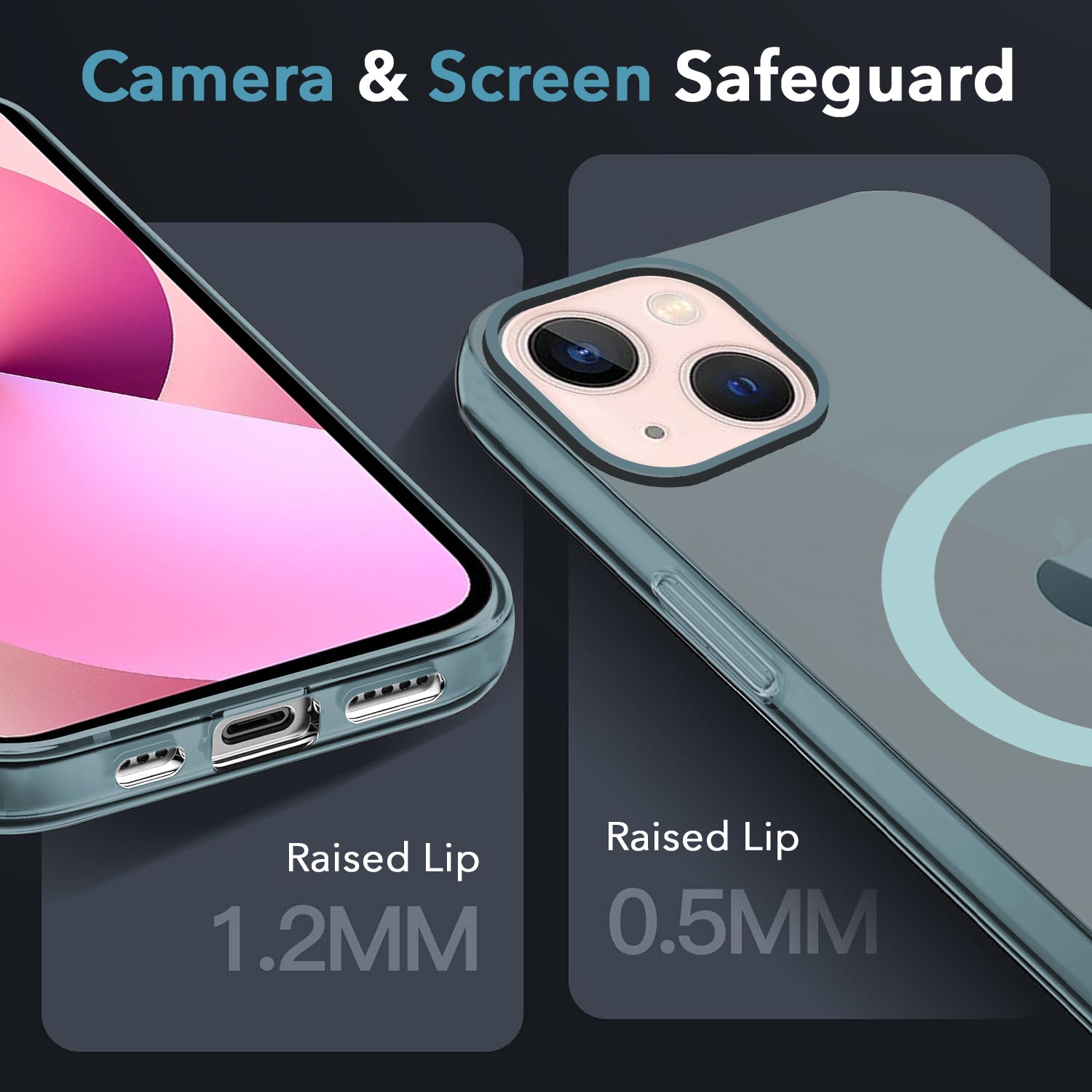 For Apple iPhone 13 Back Cover Case (Frosted Matte Feel | MagSafe Compatible Wireless Charging | Polycarbonate Material)