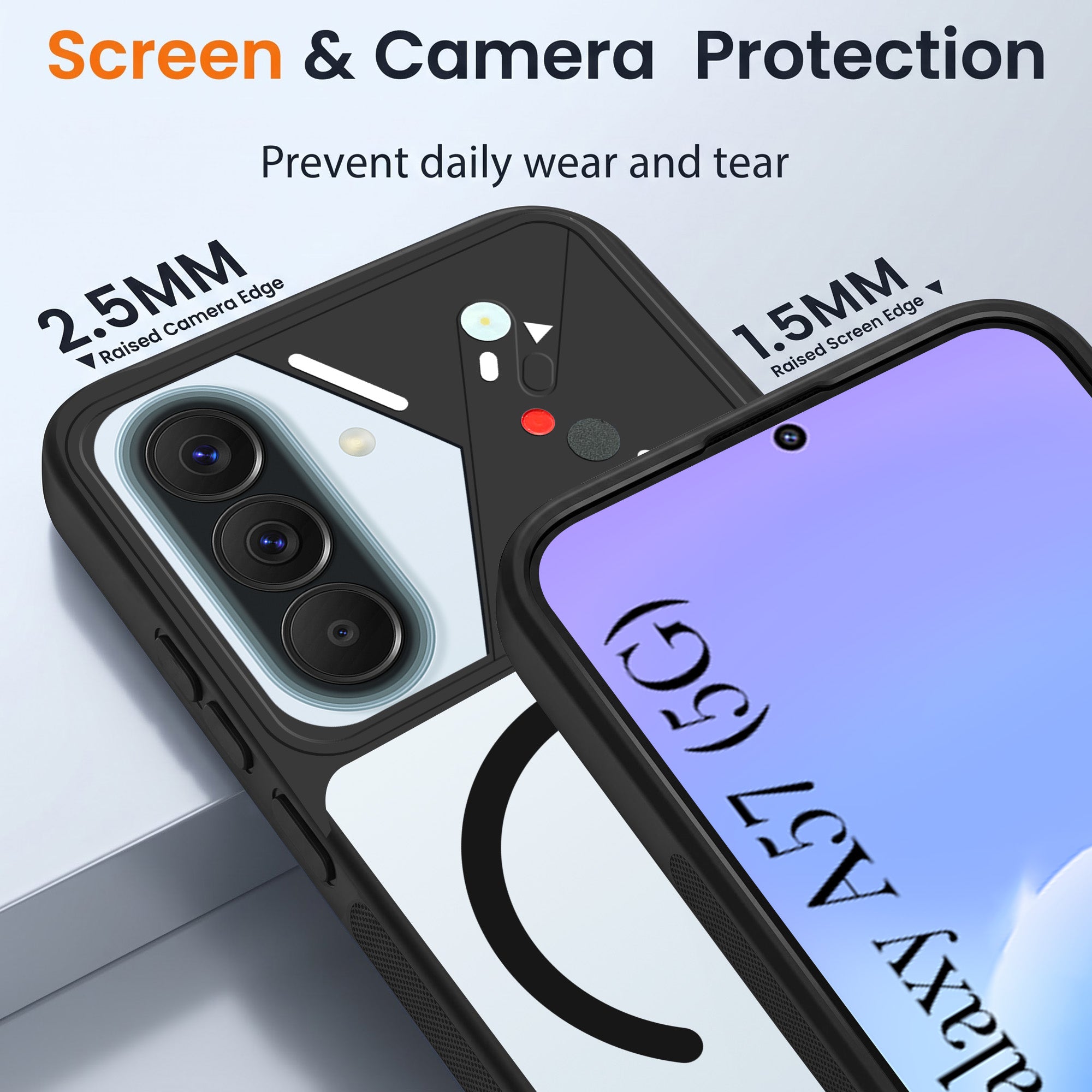 For Samsung Galaxy A57 5G Back Cover Case Lifetime Anti-Yellow Clear (Camera Protection | Side Grip | Wireless MagSafe Compatible)