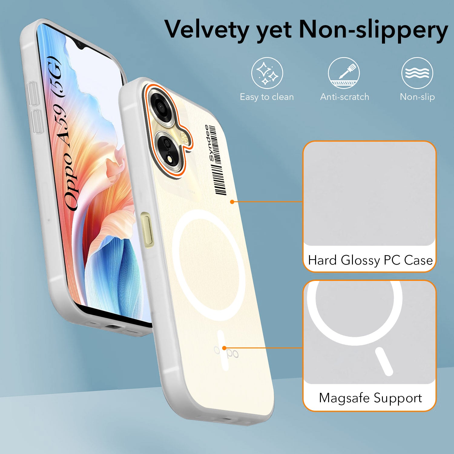 For Oppo A59 5G Back Cover Case (Soft Touch | Camera Bump Protection | MagSafe Compatible | Matte Finish)