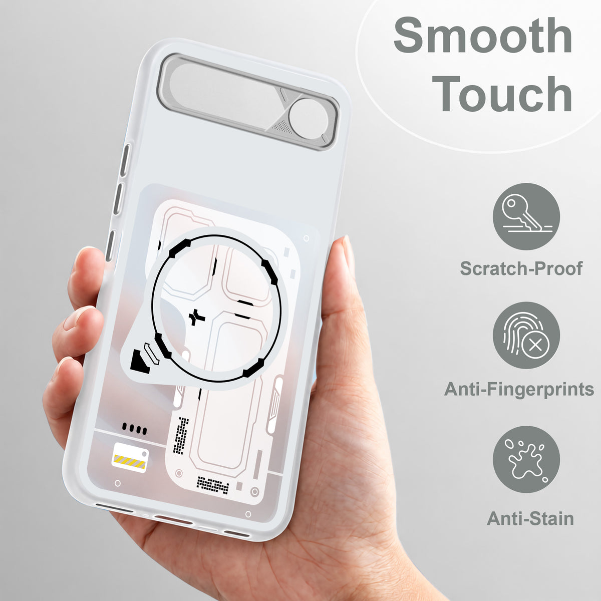 For Realme 16 Metallic Back Cover Case (Metallic Camera Protection & Buttons | Translucent Milky Shade | Hard Polycarbonate)
