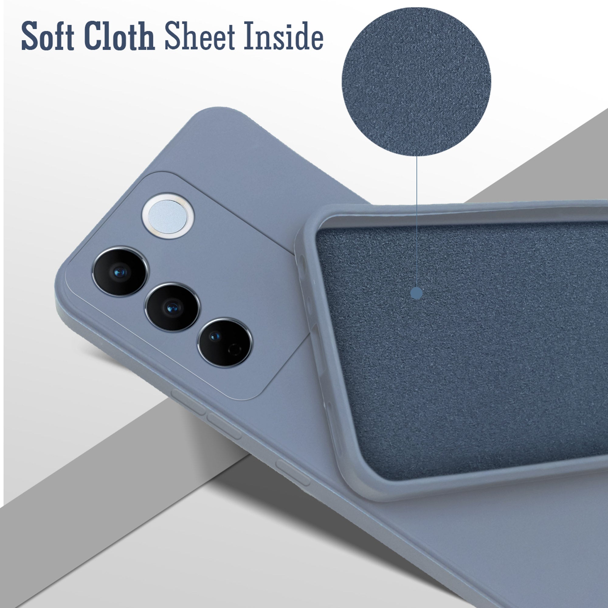 For Vivo V27 | Vivo V27 Pro Back Case Cover (Inside Fiber Cloth | Smooth Matte Finish | Elegant Professional Look)