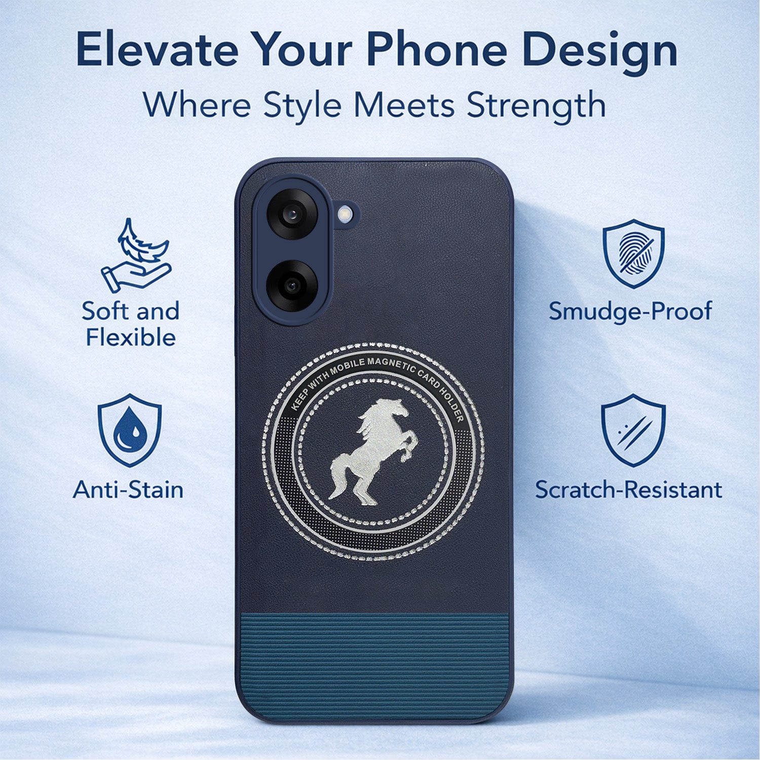 For Oneplus Nord CE 5 Back Cover Case PU Leather Finish (Professional Minimalist Texture | MagSafe Compatile | Camera Protection | Sleek Sober Formal)