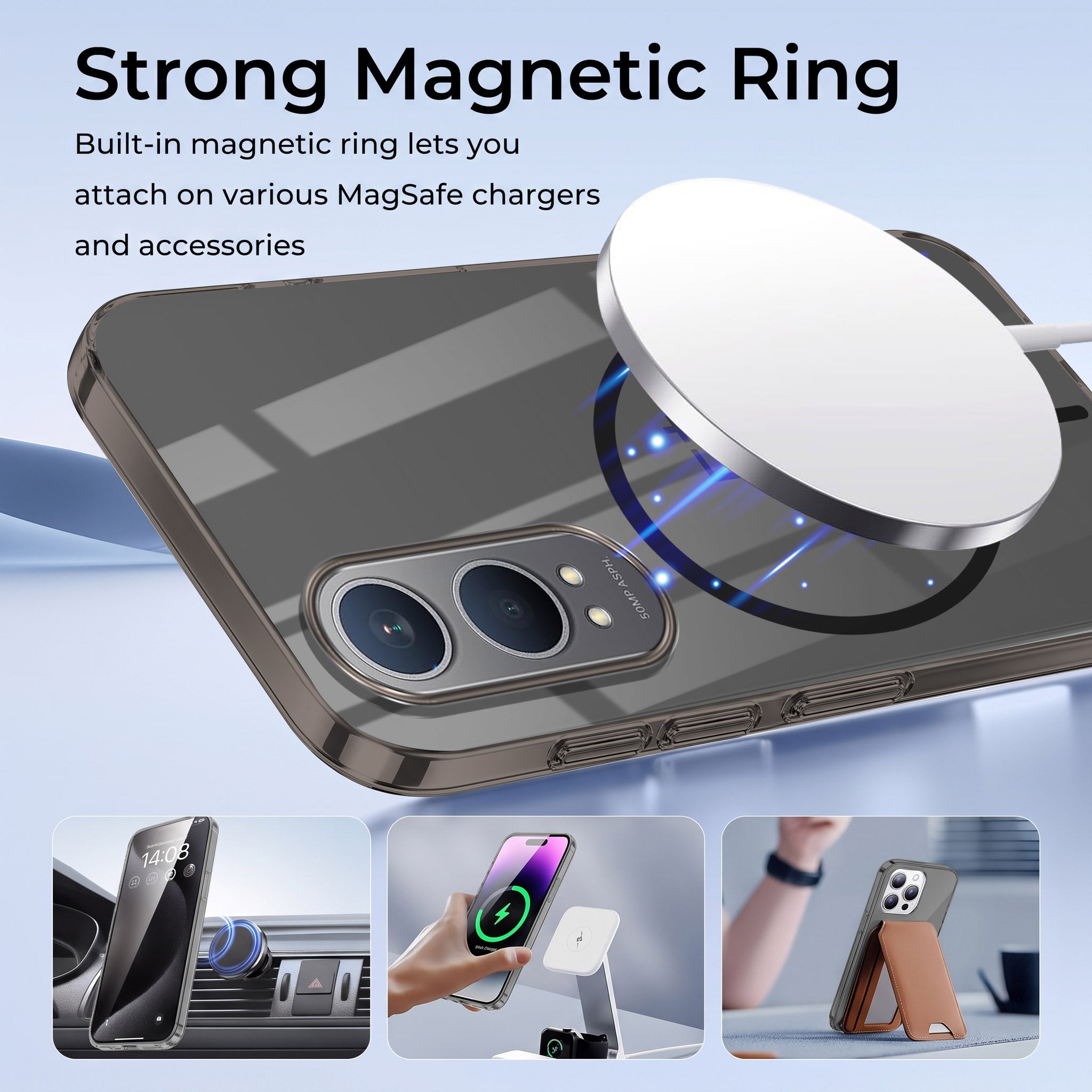 For OnePlus Nord CE 5G Back Case Cover Crystal Anti Yellow (Unbreakable PC | MagSafe Wireless Charging Support |Camera Protection Bump)