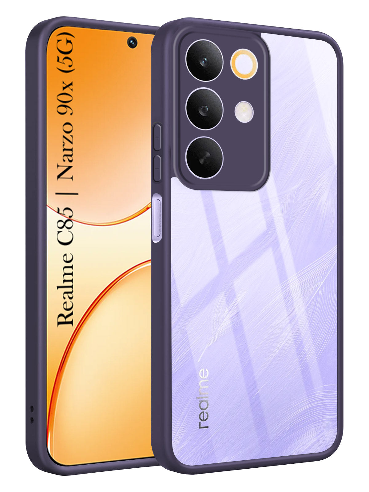 For Realme C85 5G | Realme Narzo 90x Back Cover Case Ultra-Hybrid (Lifetime Anti Yellow | Anti Scratch | Crystal Clear Shockproof)