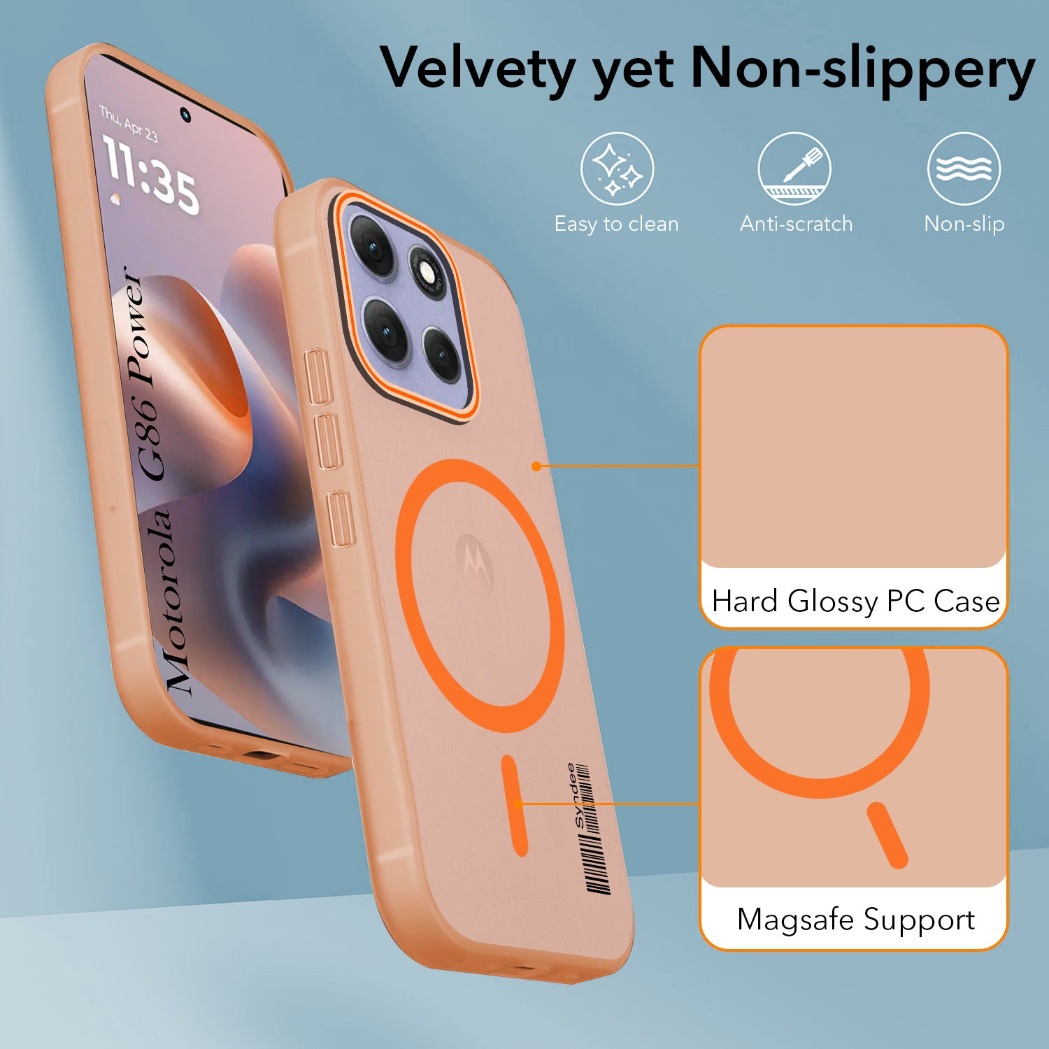 For Motorola Moto G86 Power Back Cover Case (Soft Touch | Camera Bump Protection | MagSafe Compatible | Matte Finish)