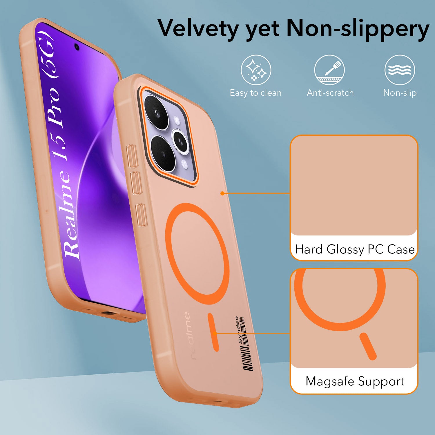 For Realme 15 Pro Back Cover Case (Soft Touch | Camera Bump Protection | MagSafe Compatible | Matte Finish)