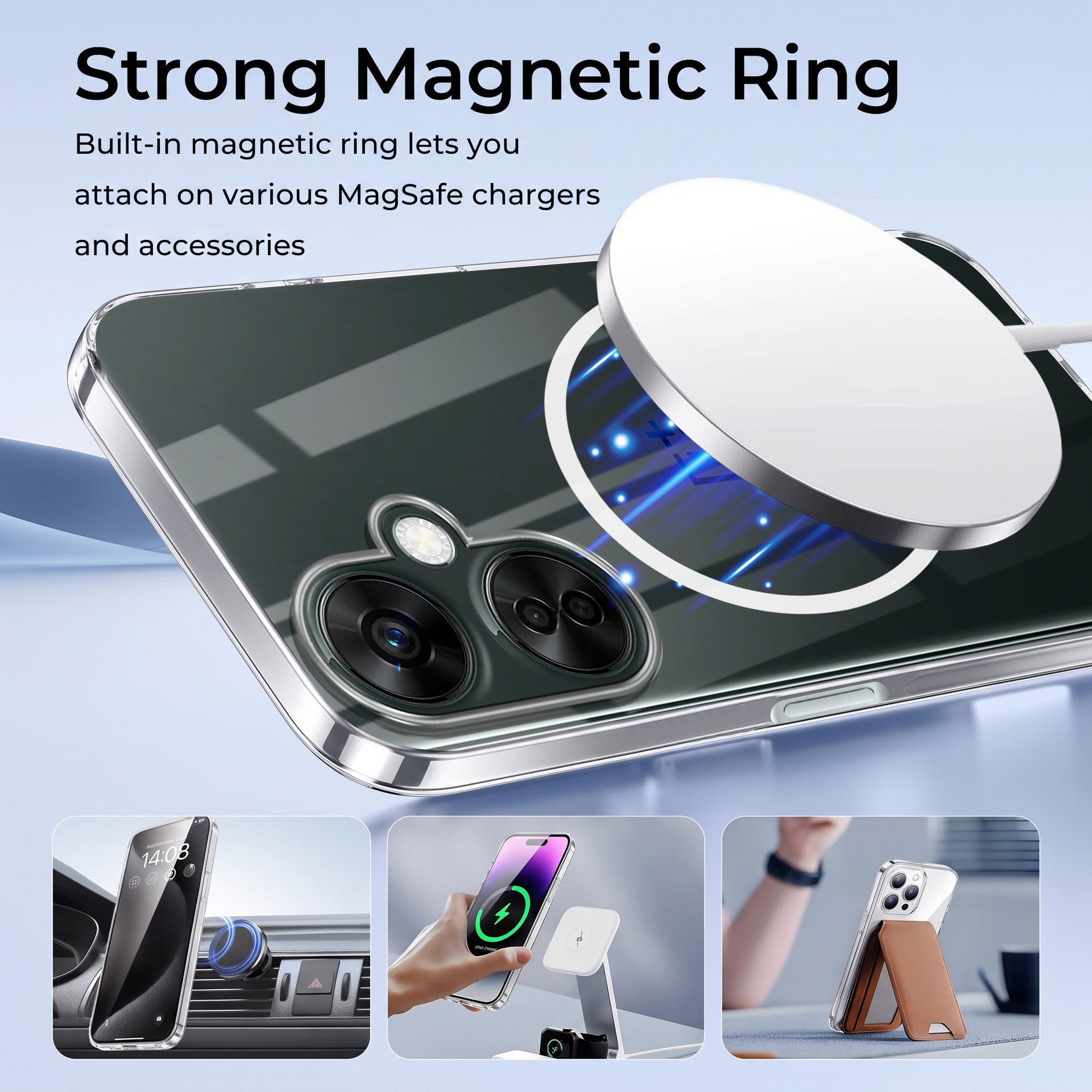 For OnePlus Nord CE 3 Lite Back Case Cover Crystal Anti Yellow (Unbreakable PC | MagSafe Wireless Charging Support |Camera Protection Bump)