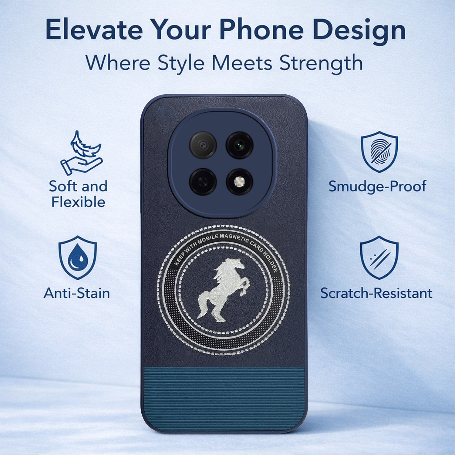 For Oppo F29 Pro Back Cover Case PU Leather Finish (Professional Minimalist Texture | MagSafe Compatile | Camera Protection | Sleek Sober Formal)