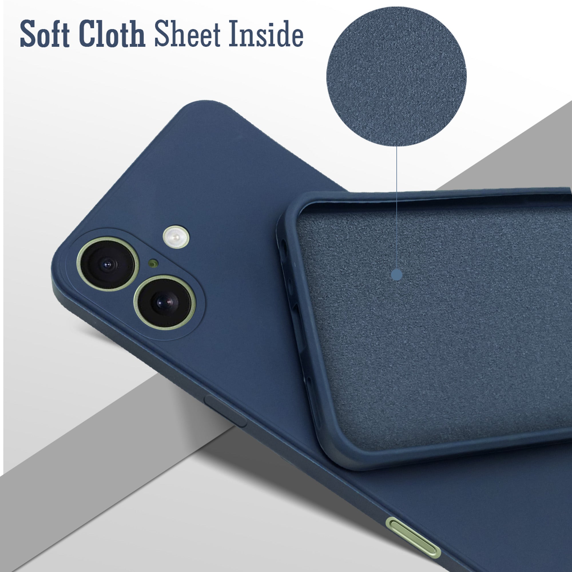 For Apple iPhone 17 Back Cover Case (Matte Finish Silicone with Inside Fiber Cloth)