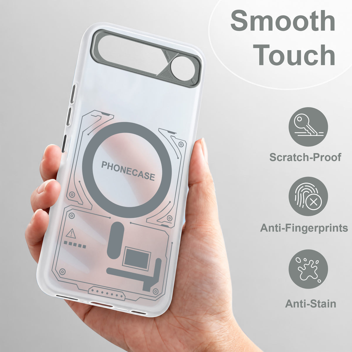 For Realme 16 Metallic Back Cover Case (Metallic Camera Protection & Buttons | Translucent Milky Shade | Hard Polycarbonate)