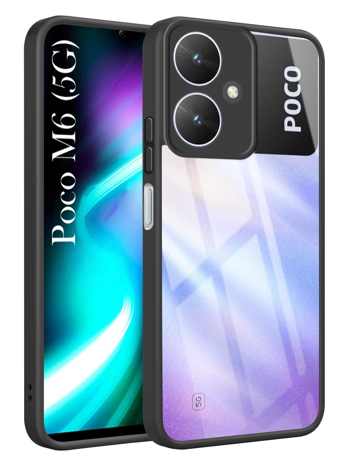 For Poco M6 5G Back Cover Case Ultra-Hybrid (Lifetime Anti Yellow | Anti Scratch | Crystal Clear Shockproof)