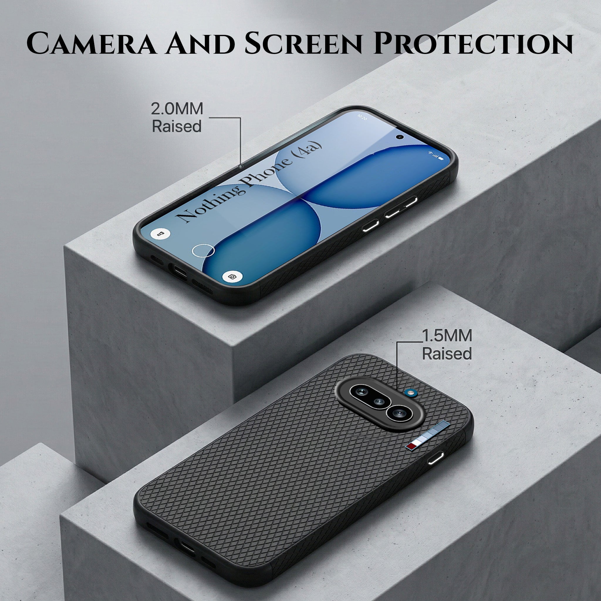 For Nothing Phone 4A 5G Combo with Back Cover and 9H Tempered Glass (Liquid Silicone | Camera Protection | Oleophobic Coating Screen Glass)