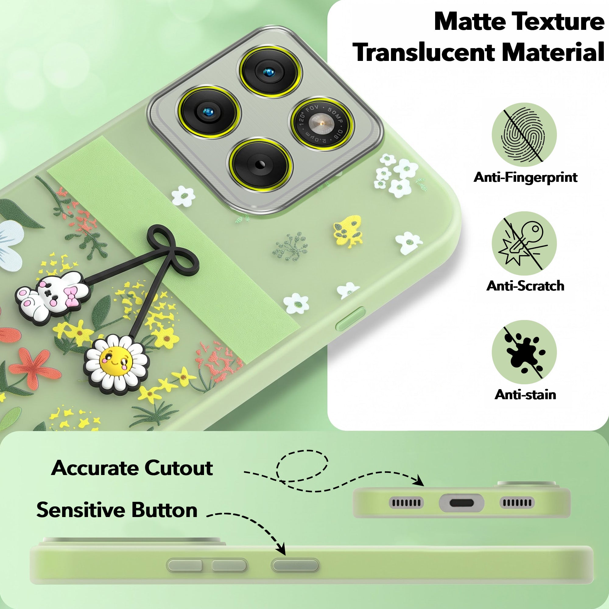 For Motorola Moto Edge 70 Back Cover Case (3D Cute Cartoons | Hard Back Side Soft | Matte Premium Finish | HD Printing)