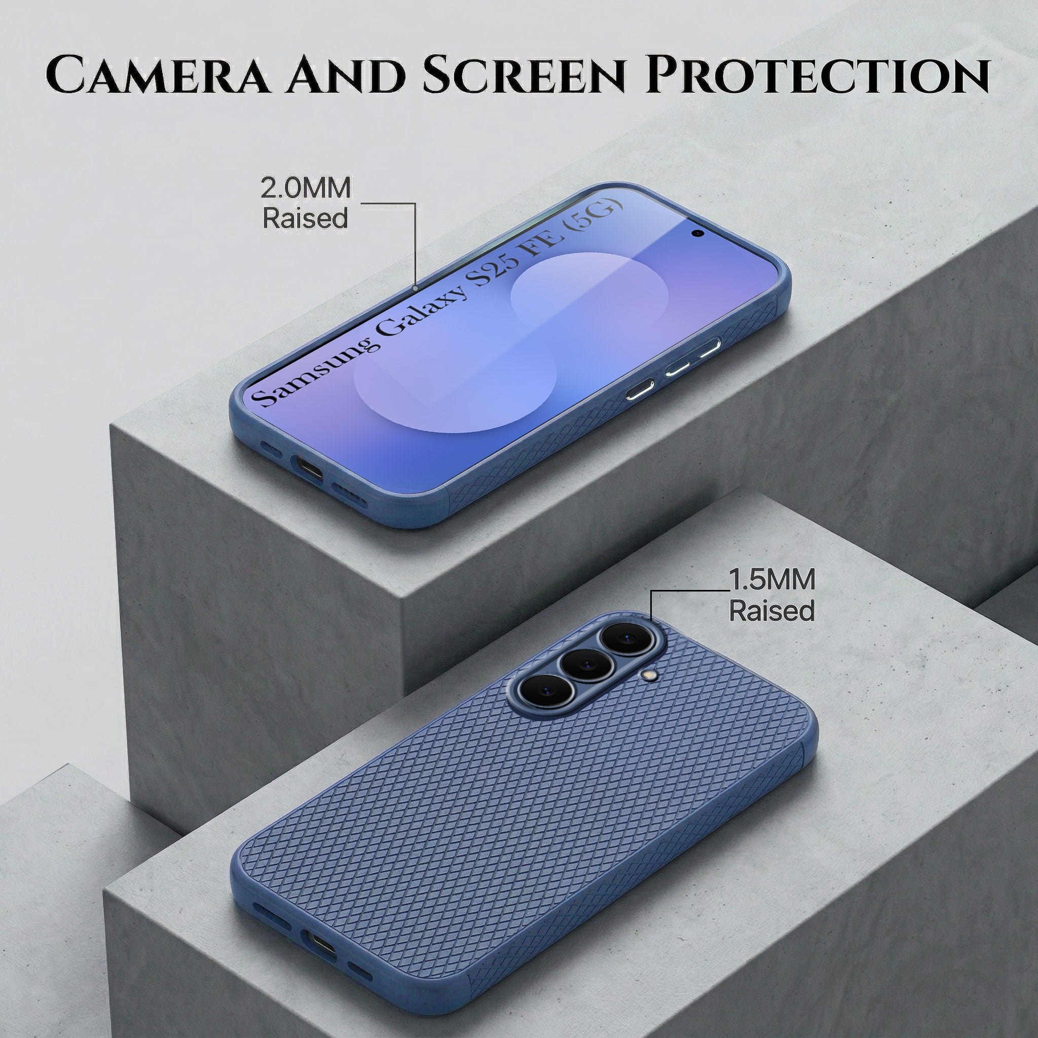 For Samsung Galaxy S25 FE Combo with Back Cover and 9H Tempered Glass (Liquid Silicone | Camera Protection | Oleophobic Coating Screen Glass)