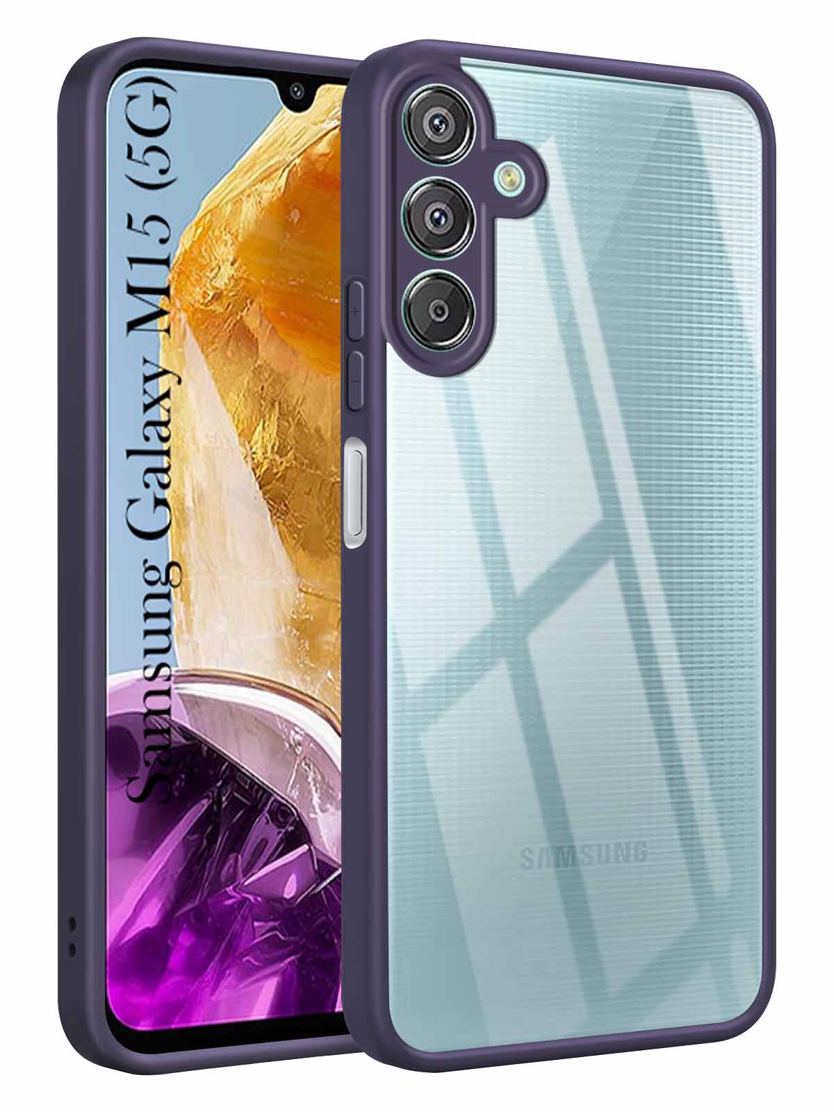 For Samsung Galaxy M15 5G Back Cover Case Ultra-Hybrid  (Lifetime Anti Yellow | Anti Scratch | Crystal Clear Shockproof)