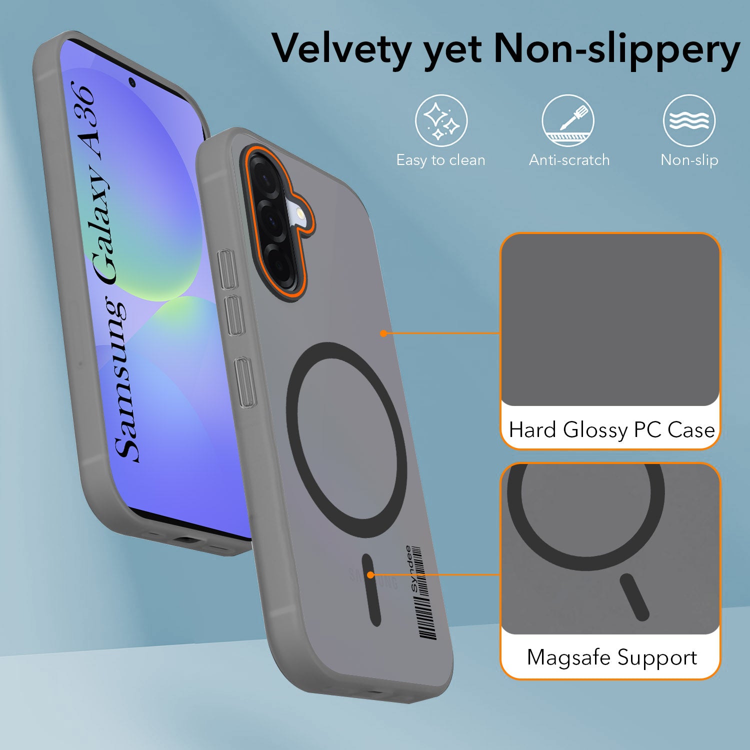 For Samsung Galaxy A36 5G Back Cover Case (Soft Touch | Camera Bump Protection | MagSafe Compatible | Matte Finish)