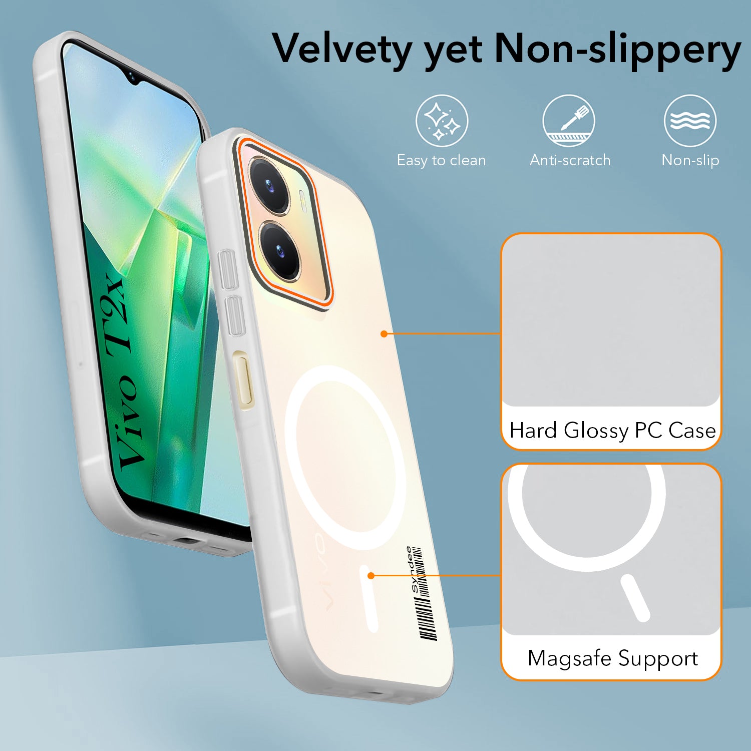 For Vivo T2x Back Cover Case (Soft Touch | Camera Bump Protection | MagSafe Compatible | Matte Finish)