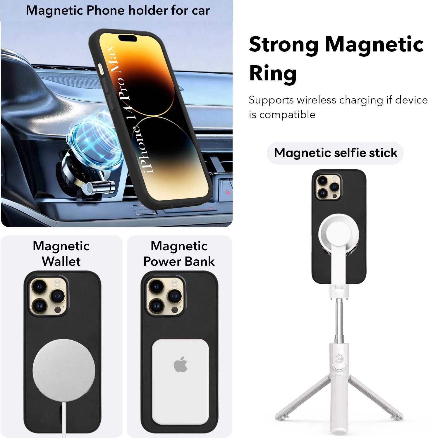 For Apple iPhone 14 Pro Max Back Cover Case Leather Finish(MagSafe Compatible Wireless Charging | Soft Touch | Camera Bump Protection)