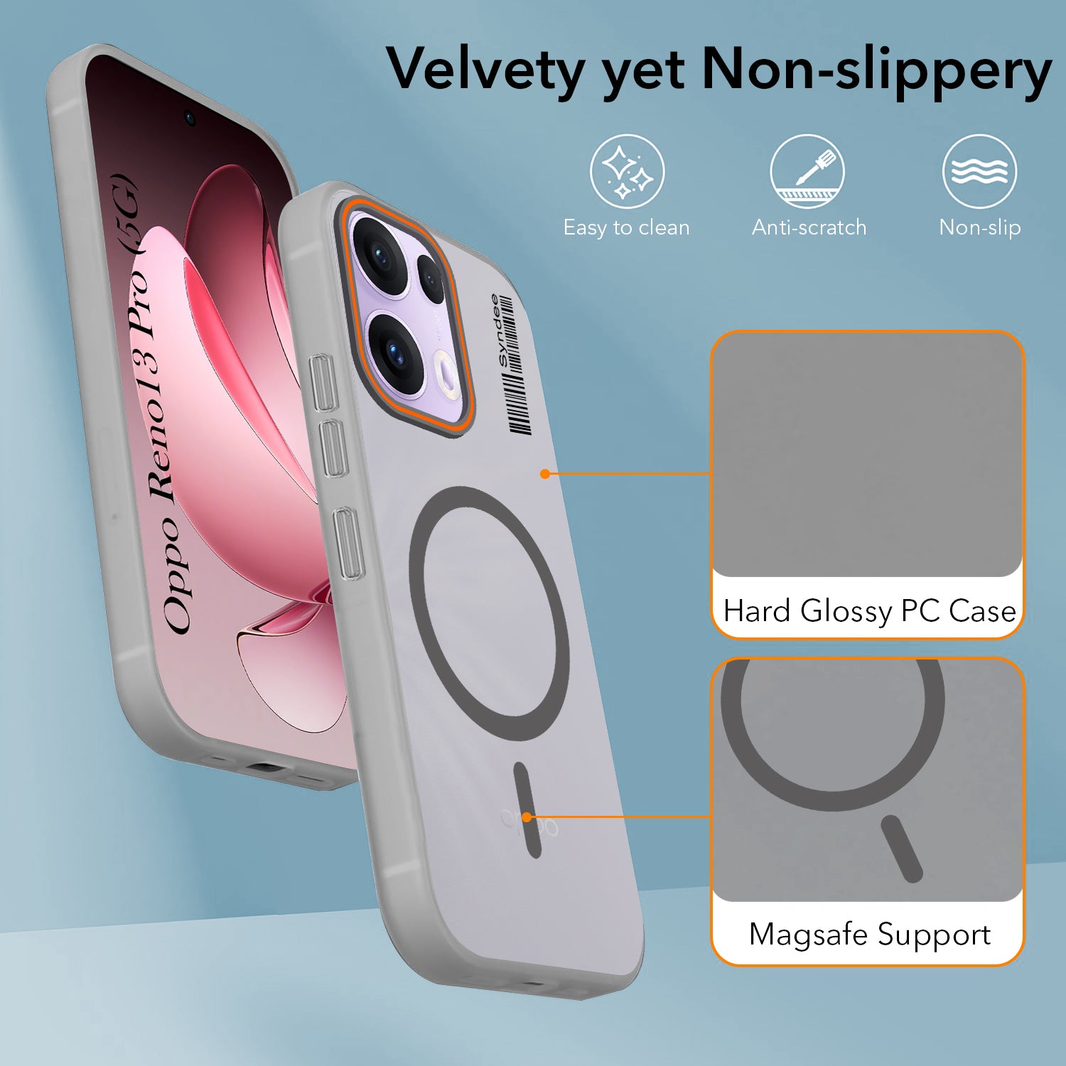 For Oppo Reno 13 Pro 5G | Oppo Reno 13 Pro 5G Back Cover Case (Soft Touch | Camera Bump Protection | MagSafe Compatible | Matte Finish)