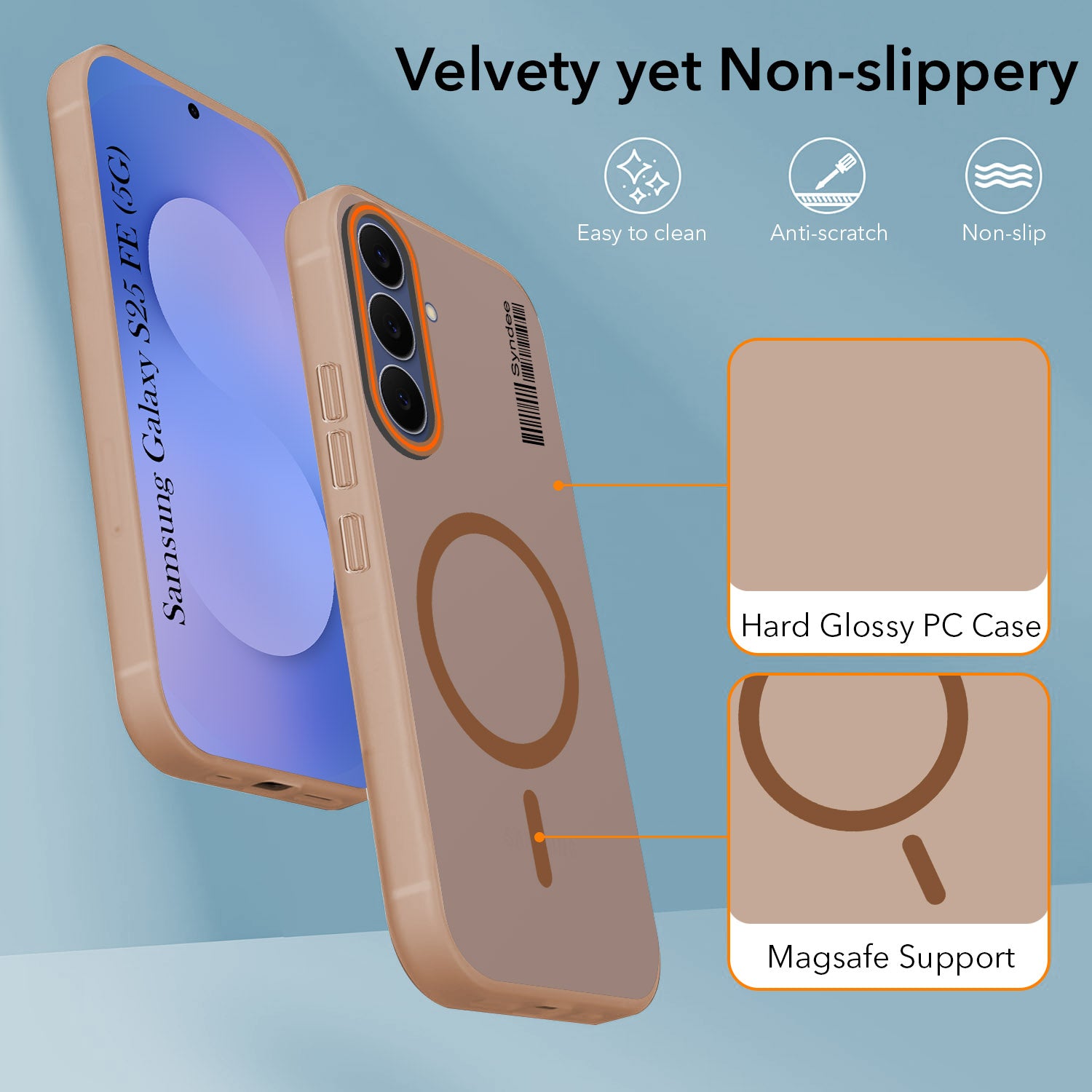 For Samsung Galaxy S25 FE Back Cover Case (Soft Touch | Camera Bump Protection | MagSafe Compatible | Matte Finish)