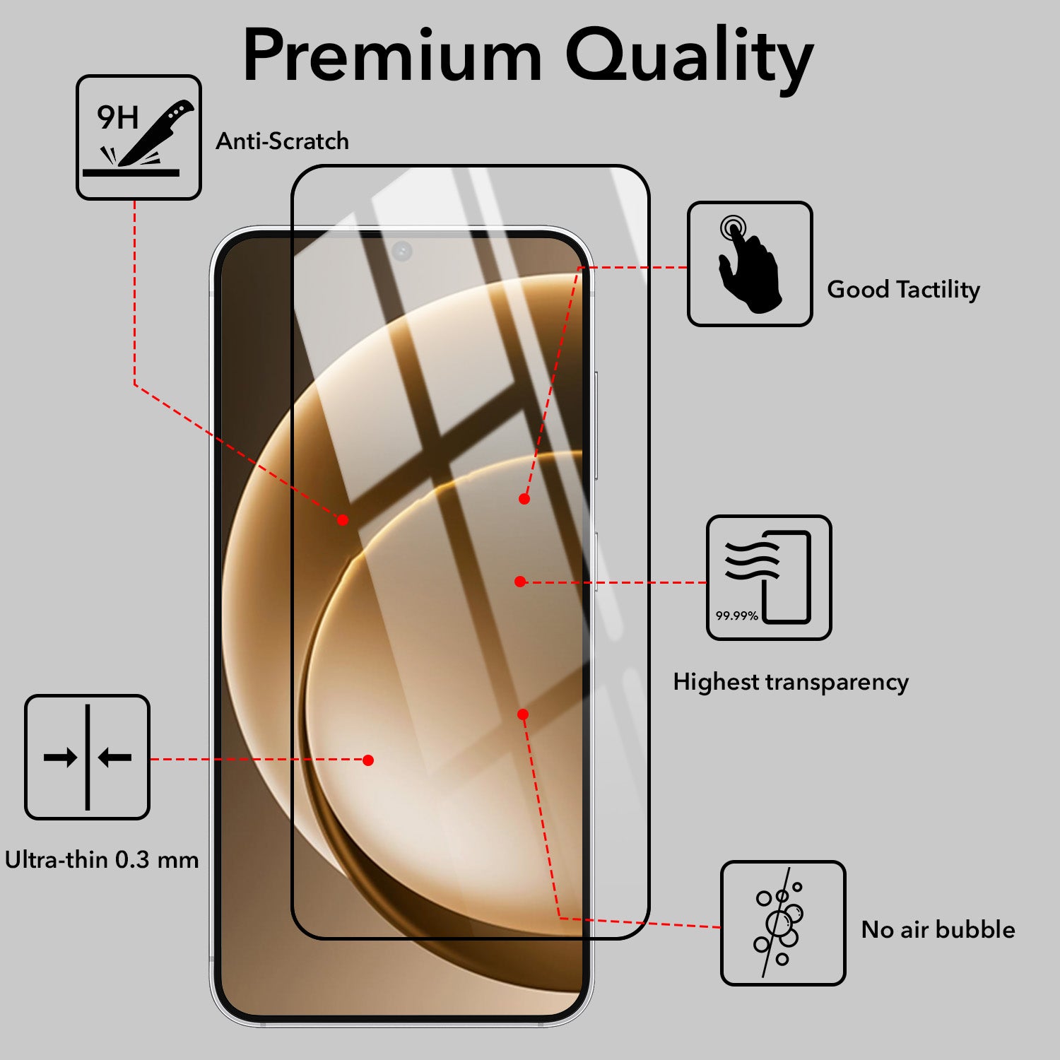 (Pack of 2) For OnePlus 15 5G Tempered Glass Military-Grade Gorilla Screen Protector With Installation Kit | Shatterproof, Full Coverage, HD Clear, Scratch Resistant