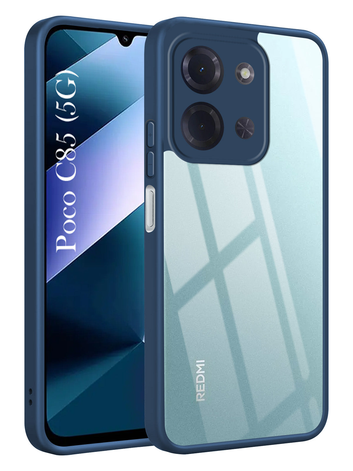 For Poco C85 5G Back Cover Case Ultra-Hybrid (Lifetime Anti Yellow | Anti Scratch | Crystal Clear Shockproof)