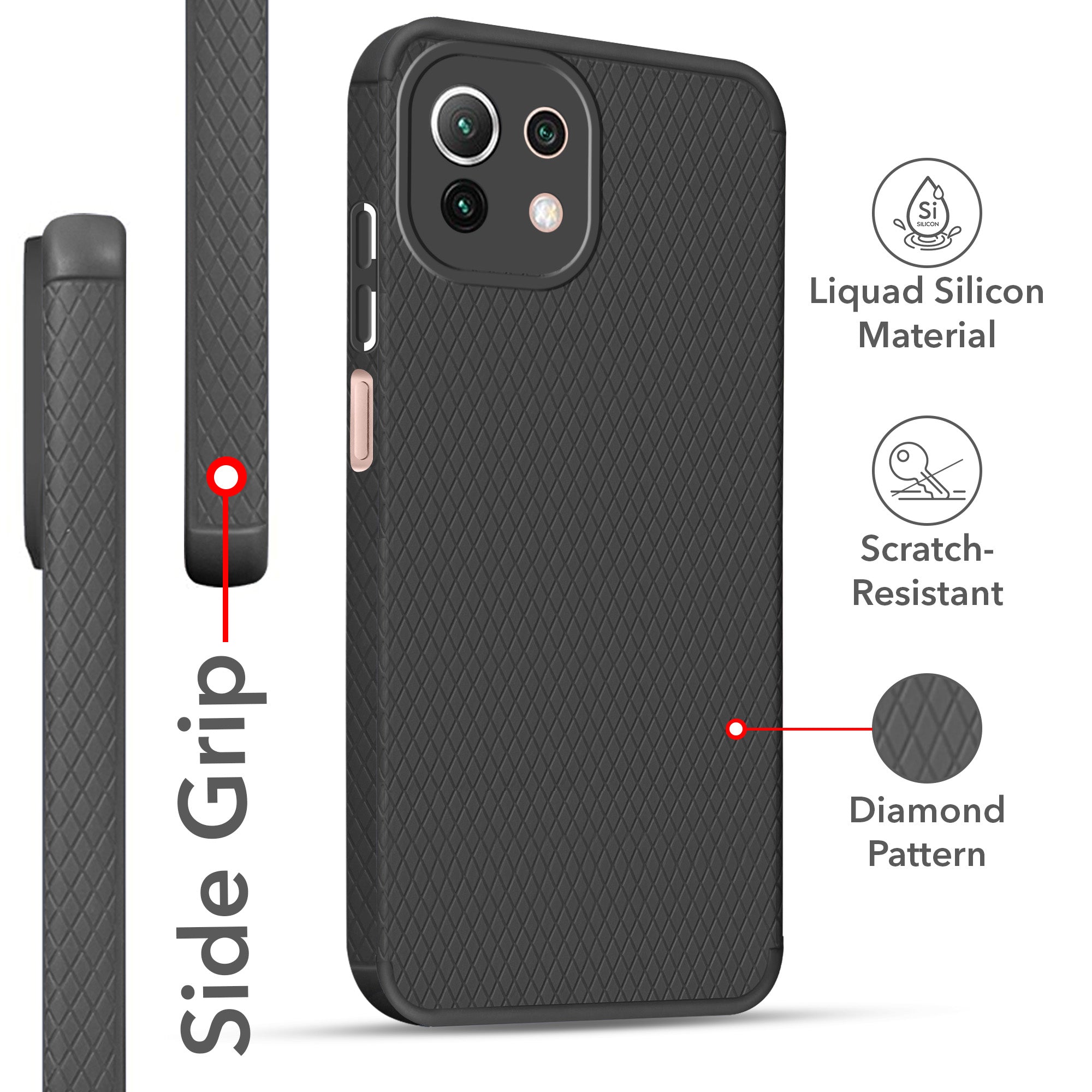 For Xiaomi 11 Lite 5G NE Back Cover ( Silicone Clear Shockproof Case with Camera Protection | Soft and Flexible | Transparent)
