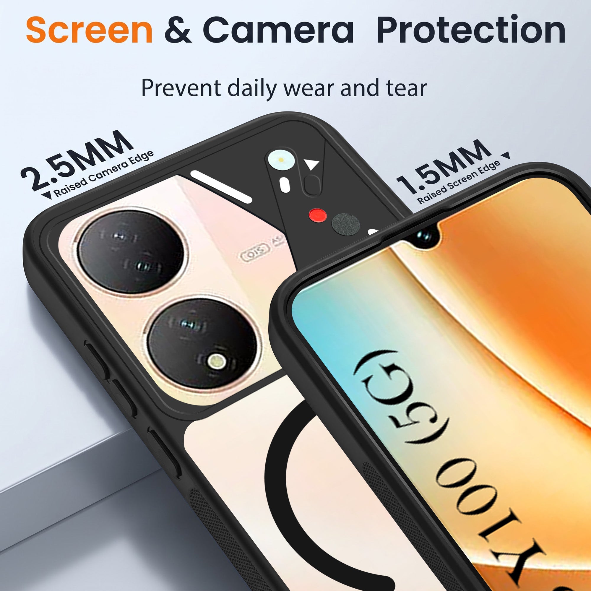For Vivo Y100 Back Cover Case Lifetime Anti-Yellow Clear (Camera Protection | Side Grip | Wireless MagSafe Compatible)