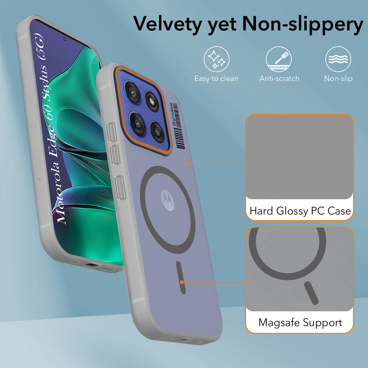 For Motorola Moto Edge 60 Stylus Back Cover Case (Soft Touch | Camera Bump Protection | MagSafe Compatible | Matte Finish)
