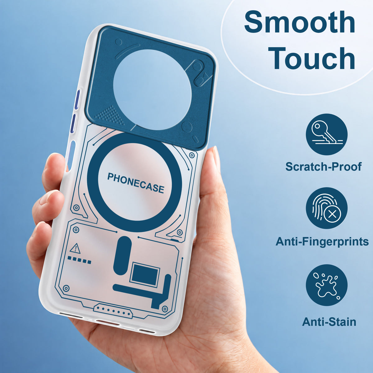 For Realme C65 5G Metallic Back Cover Case (Metallic Camera Protection & Buttons | Translucent Milky Shade | Hard Polycarbonate)