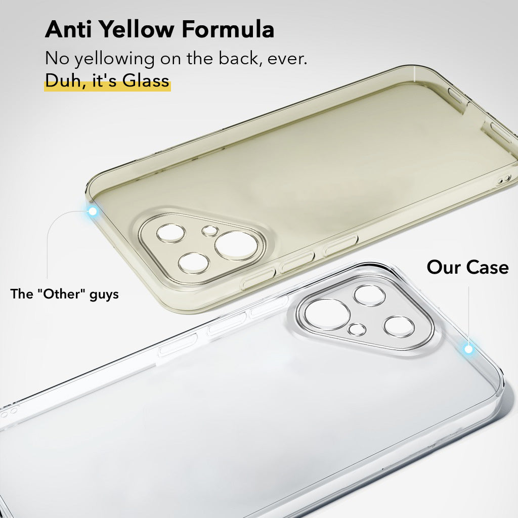For Tecno Pova Curve 2 Back Cover Case Lifetime Anti-Yellow Clear (Sleek Hard Crystal | Shockproof and Camera Protection)