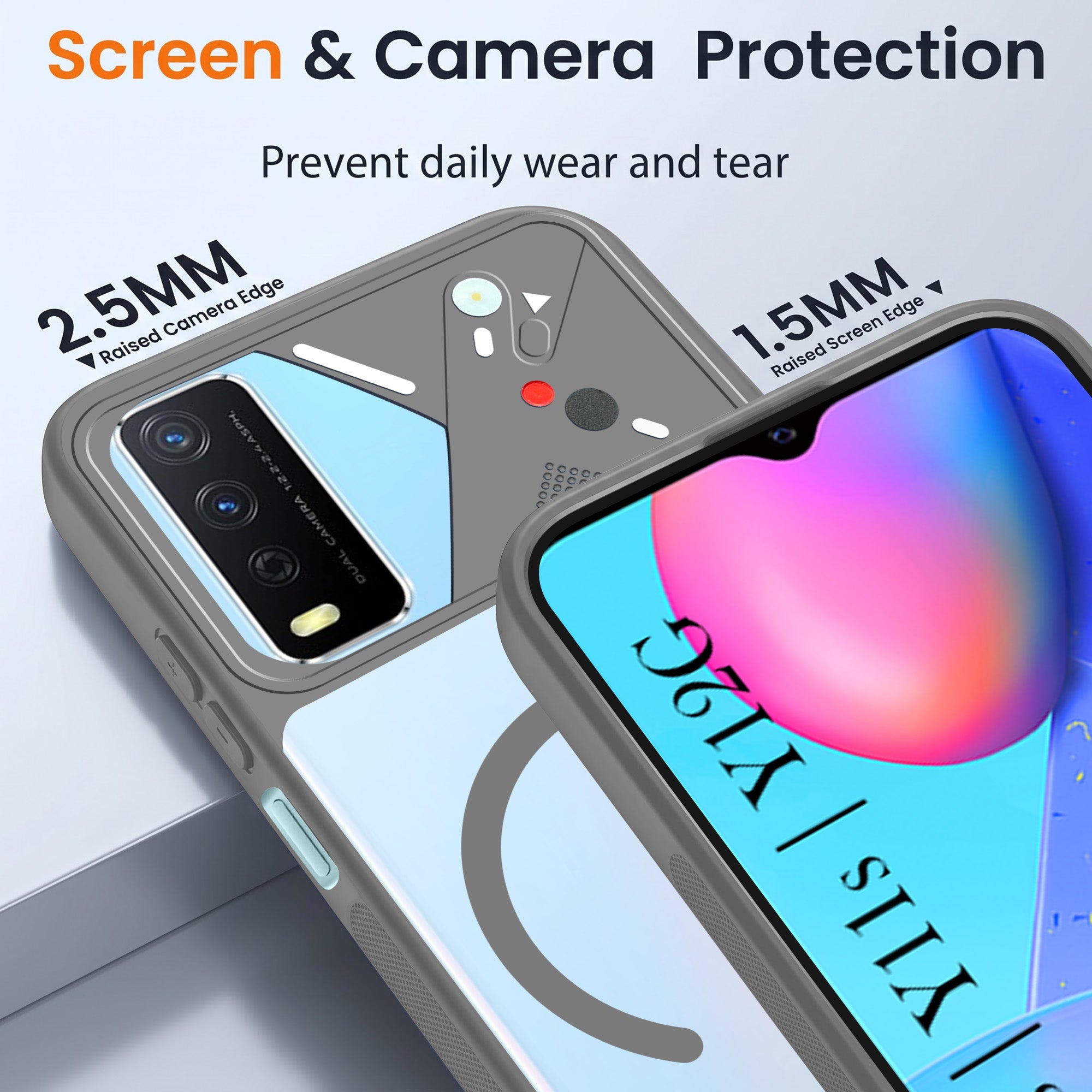 For Vivo Y12s | Y11s | Y12G Back Cover Case Lifetime Anti-Yellow Clear (Camera Protection | Side Grip | Wireless MagSafe Compatible)