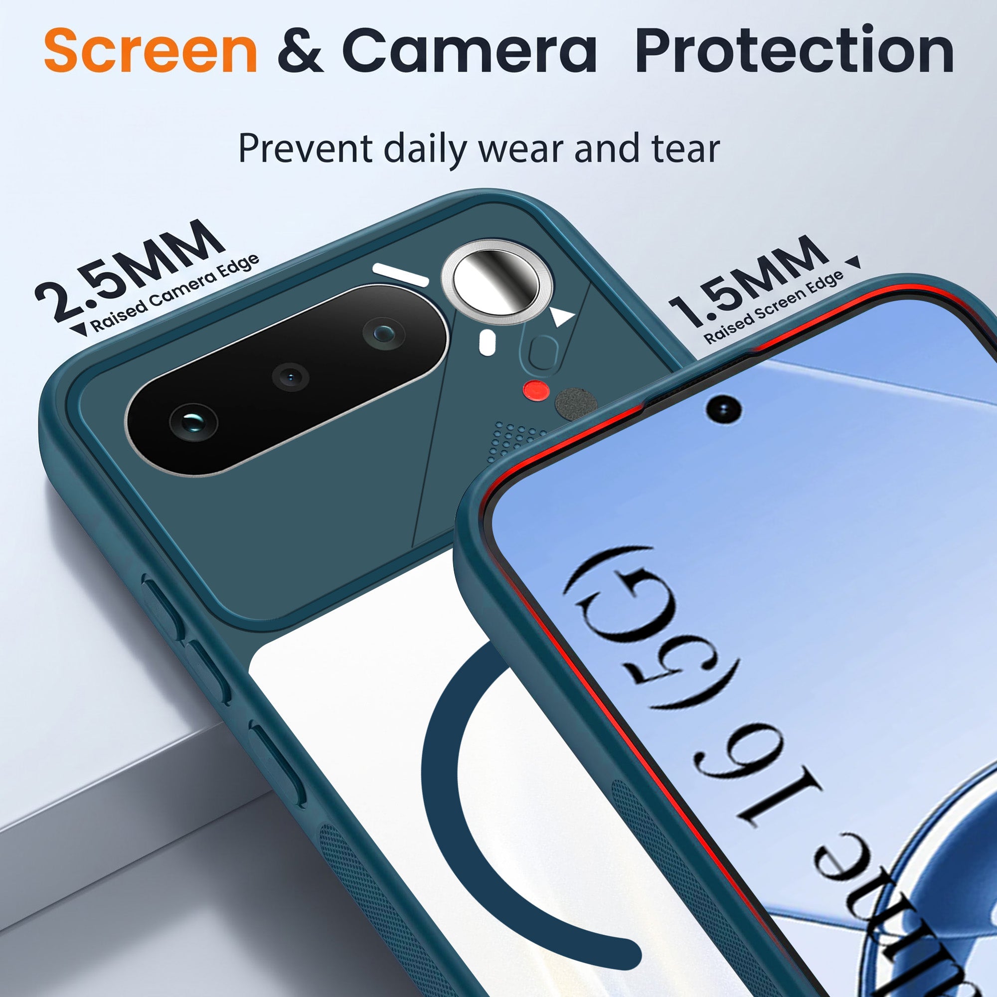 For Realme 16 Back Cover Case Lifetime Anti-Yellow Clear (Camera Protection | Side Grip | Wireless MagSafe Compatible)