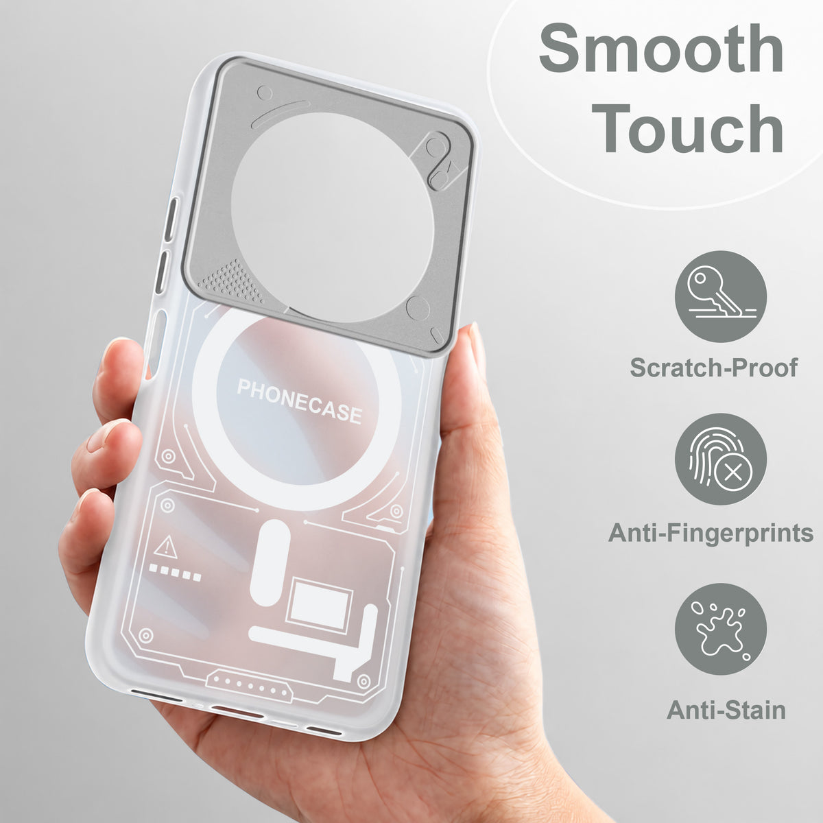 For Redmi A4 5G | Xiaomi Redmi 14C Metallic Back Cover Case (Metallic Camera Protection & Buttons | Translucent Milky Shade | Hard Polycarbonate)
