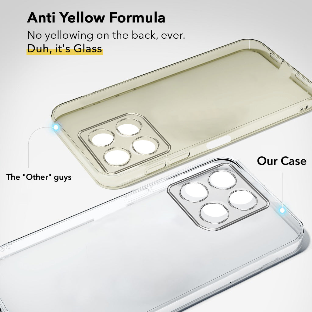 For Motorola Moto G37 Power Back Cover Case Lifetime Anti-Yellow Clear (Sleek Hard Crystal | Shockproof and Camera Protection)