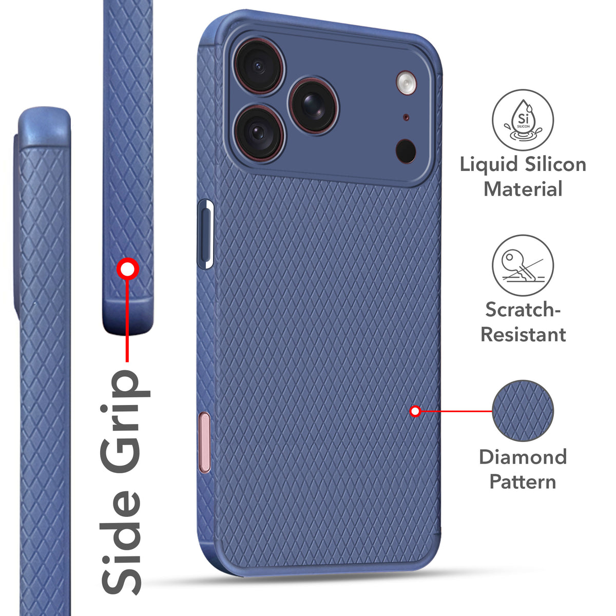 For Apple iPhone 18 Pro Max Back Cover Case  (Liquid Silicone | Side Grip | Camera Protection)