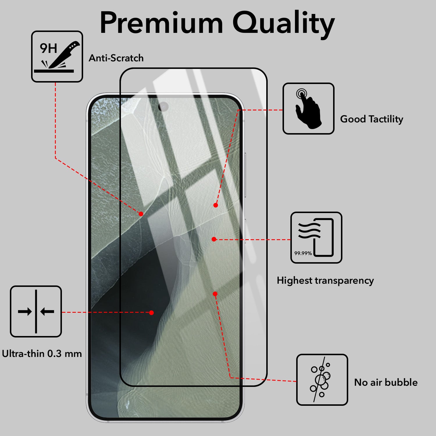 Tempered Glass For Google Pixel 11 Pro XL Military-Grade Gorilla Tempered Glass Screen Protector With Installation Kit | Shatterproof, Full Coverage, HD Clear, Scratch Resistant (Pack of 1)