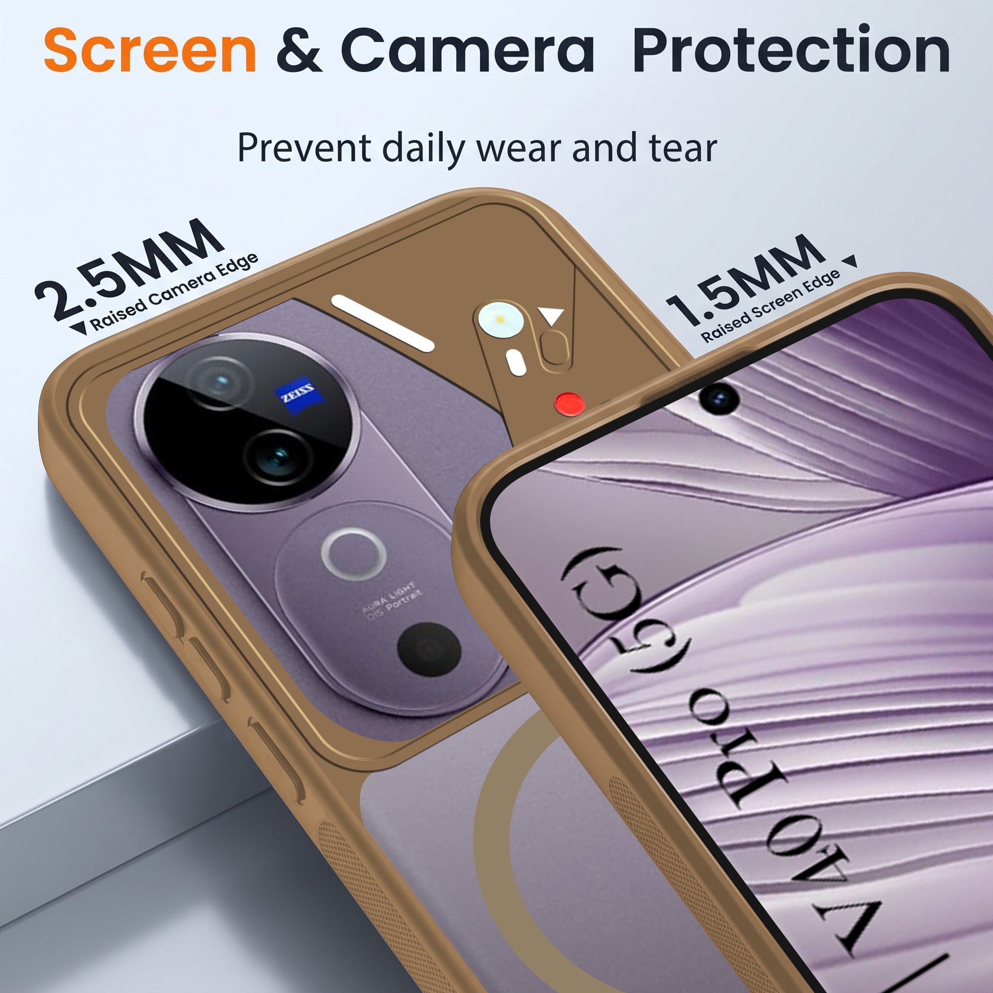 For Vivo V40 | Vivo V40 Pro Back Cover Case Lifetime Anti-Yellow Clear (Camera Protection | Side Grip | Wireless MagSafe Compatible)