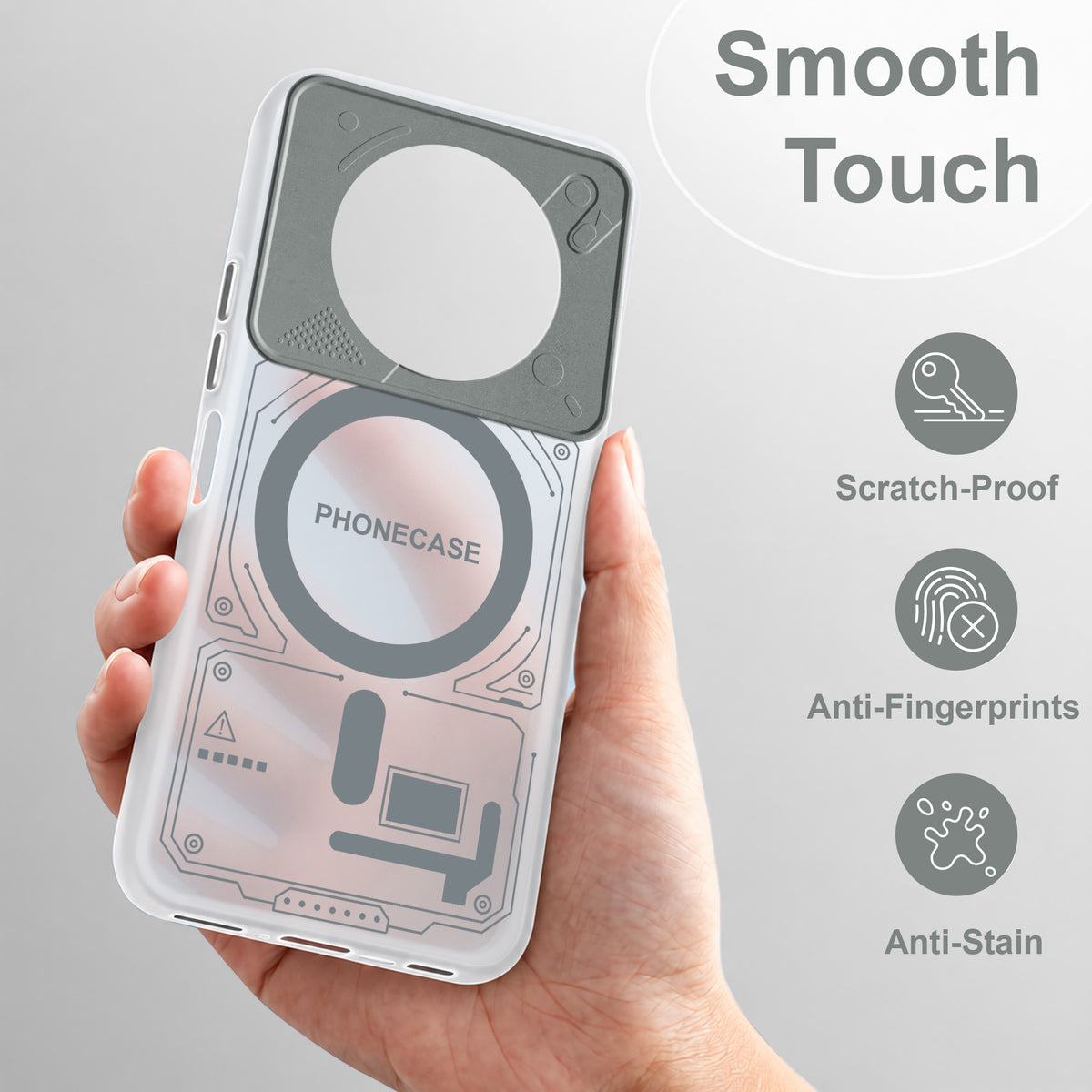 For Realme 12 | Realme 12X Metallic Back Cover Case (Metallic Camera Protection & Buttons | Translucent Milky Shade | Hard Polycarbonate)