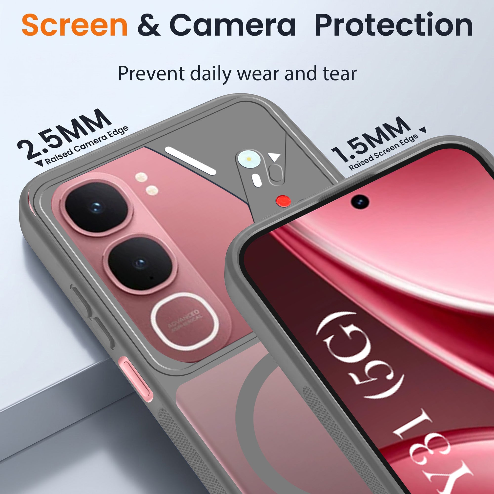 For Vivo Y31 5G Back Cover Case Lifetime Anti-Yellow Clear (Camera Protection | Side Grip | Wireless MagSafe Compatible)