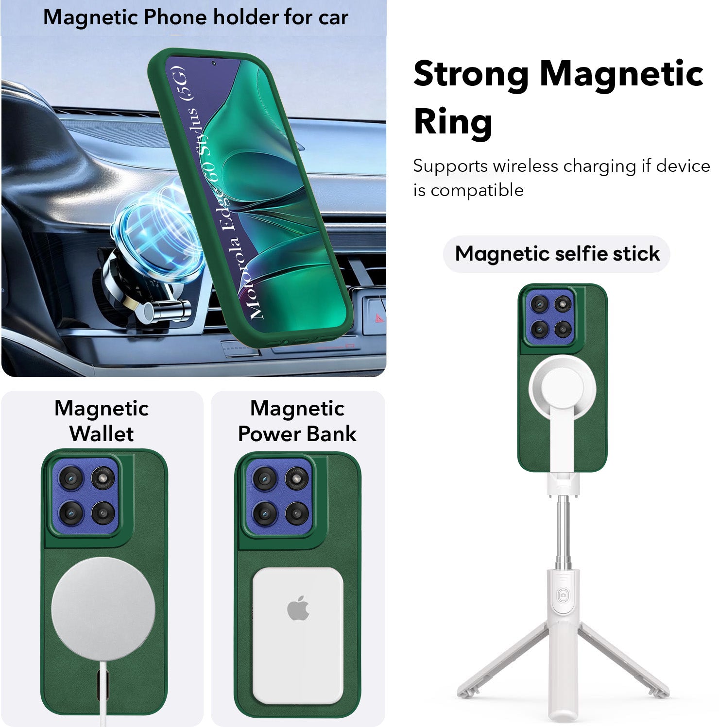 For Motorola Moto Edge 60 Stylus Back Cover Case Leather Finish (MagSafe Compatible Wireless Charging | Soft Touch | Camera Bump Protection)