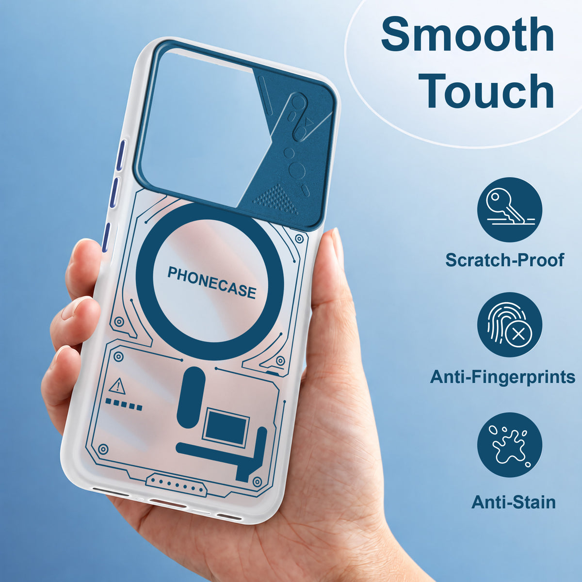 For Vivo T3 5G Metallic Back Cover Case (Metallic Camera Protection & Buttons | Translucent Milky Shade | Hard Polycarbonate)