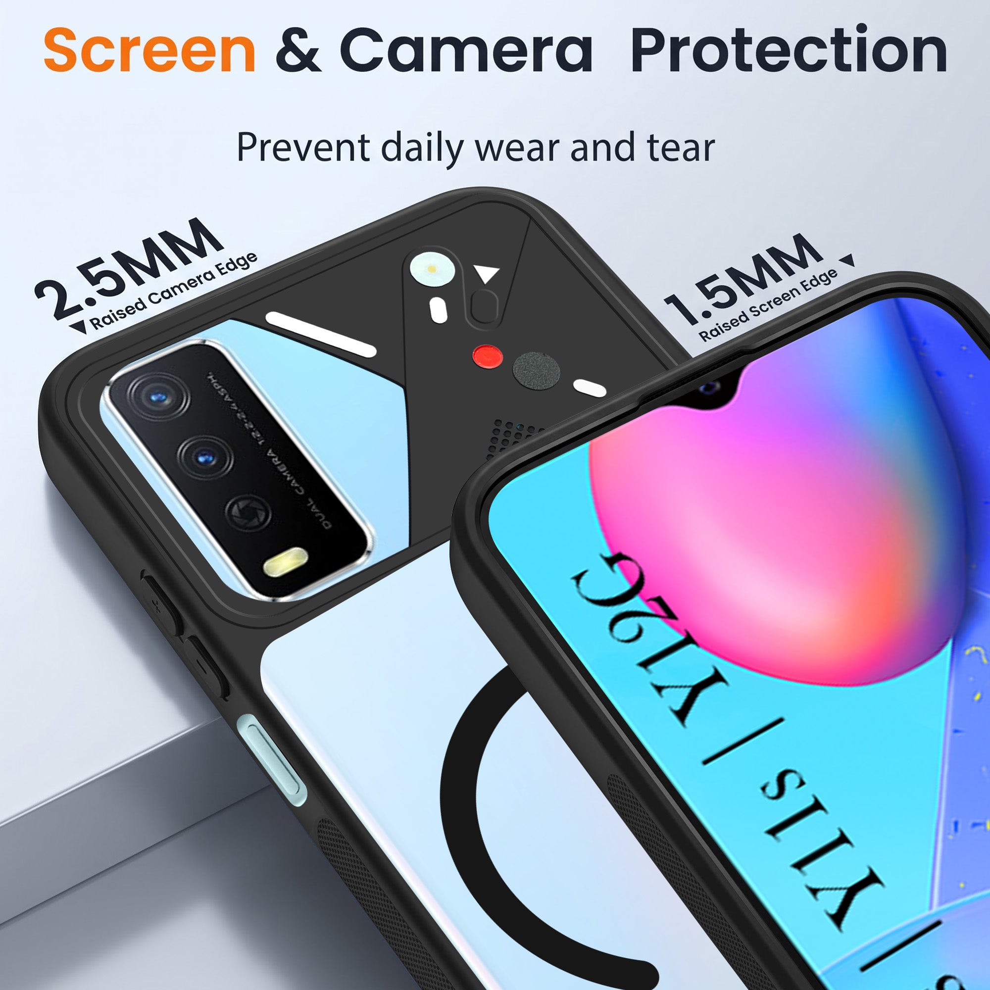 For Vivo Y12s | Y11s | Y12G Back Cover Case Lifetime Anti-Yellow Clear (Camera Protection | Side Grip | Wireless MagSafe Compatible)