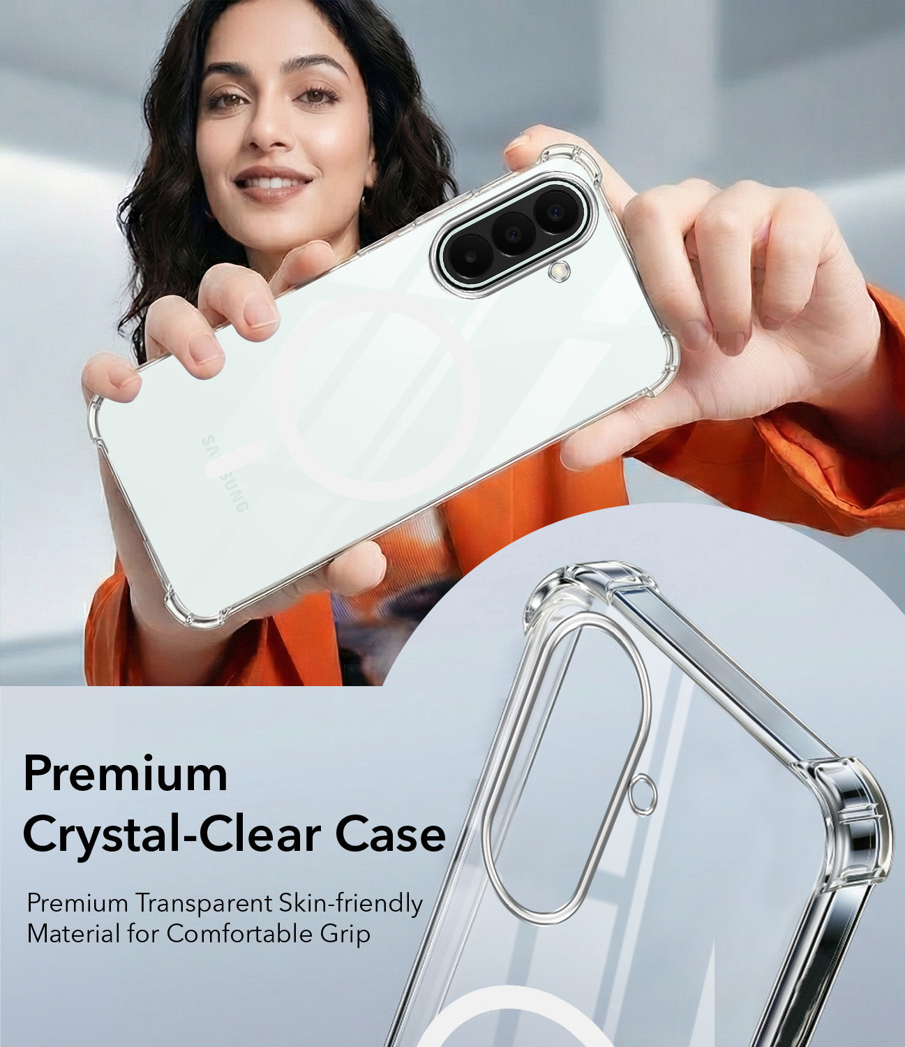 For Samsung Galaxy A27 5G | Samsung Galaxy M47 5G Back Cover Shockproof Crystal-Clear (Magsafe Wireless Support | Drop & Camera Protection | Hard Polycarbonate)