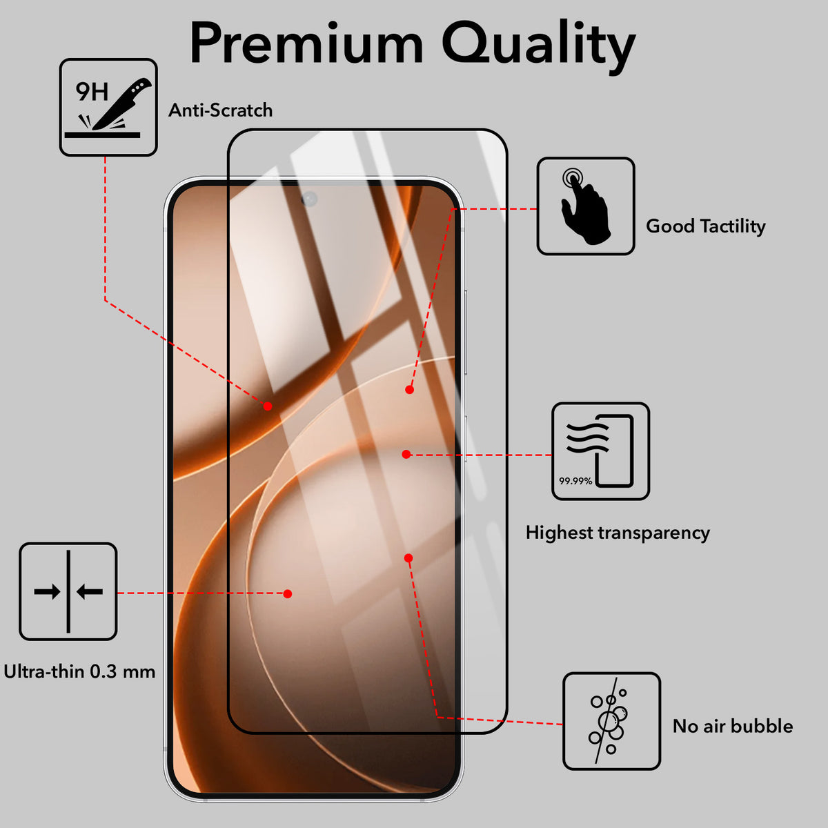 (Pack of 2) Tempered Glass For Oppo Find X9 Ultra Military-Grade Gorilla Tempered Glass Screen Protector With Installation Kit | Shatterproof, Full Coverage, HD Clear, Scratch Resistant