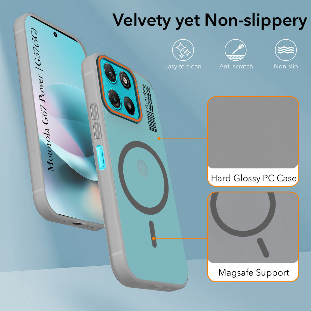 For Motorola Moto G67 Power | G57 Power Back Cover Case (Soft Touch | Camera Bump Protection | MagSafe Compatible | Matte Finish)
