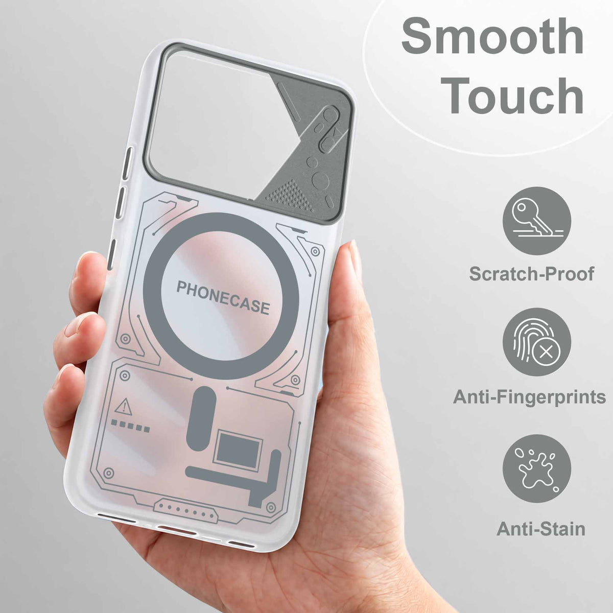 For Vivo V70 | Vivo V70 Elite 5G Metallic Back Cover Case (Metallic Camera Protection & Buttons | Translucent Milky Shade | Hard Polycarbonate)