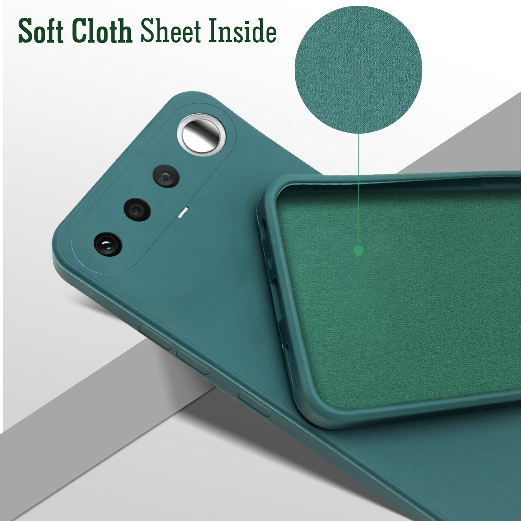 For Realme 16 Back Cover Case (Matte Finish Silicone with Inside Fiber cloth)